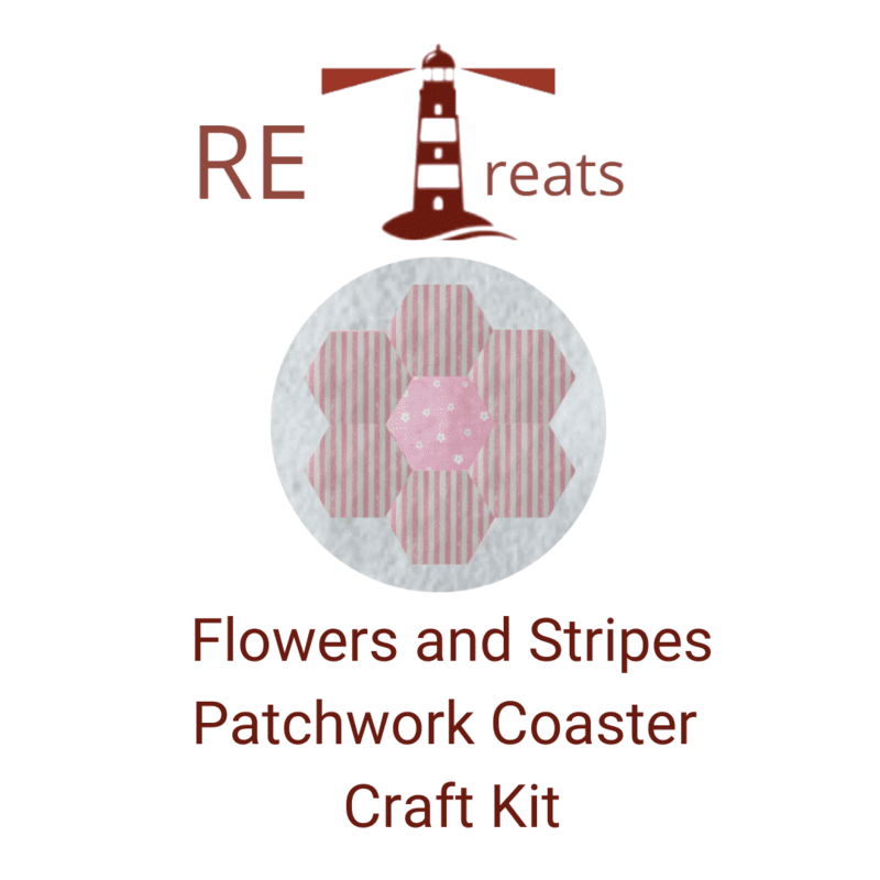 RE Treats Flowers and Stripes Patchwork Coaster Craft Kit RE Treats Flowers and Stripes Patchwork Coaster Craft Kit