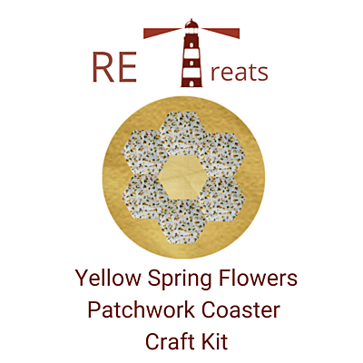 RE Treats Yellow Spring Flowers Patchwork Coaster Craft Kit