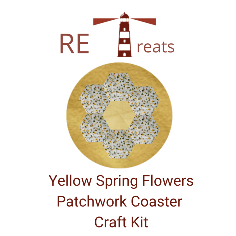 RE Treats Yellow Spring Flowers Patchwork Coaster Craft Kit RE Treats Yellow Spring Flowers Patchwork Coaster Craft Kit